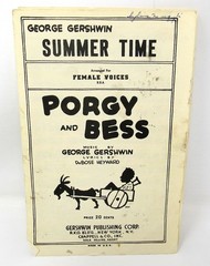 Summer Time Female Voices Porgy Bess Sheet Music 1935 Piano Voice US Seller