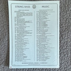 International Music Company Paganini Variations One String Bass/Piano Sheet 2340