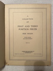 Music Book: 1st & 3rd Position Pieces for Violin 1927 Theodore Presser Co. 🔥