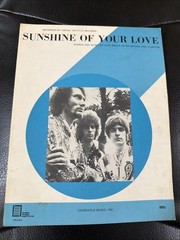 1968 CREAM vintage rock sheet music « SUNSHINE OF YOUR LOVE » by Eric Clapton