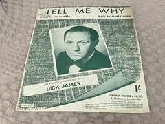 SMF45 SHEET MUSIC – DICK JAMES : TELL ME WHY