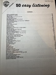 WB Music Presents 50 Easy Listening Sheet Music Voice/Piano/Guitar Vintage (VG)