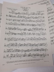 Antonio Vivaldi Sonata in D Minor for String Bass & Piano Sheet Music IMC