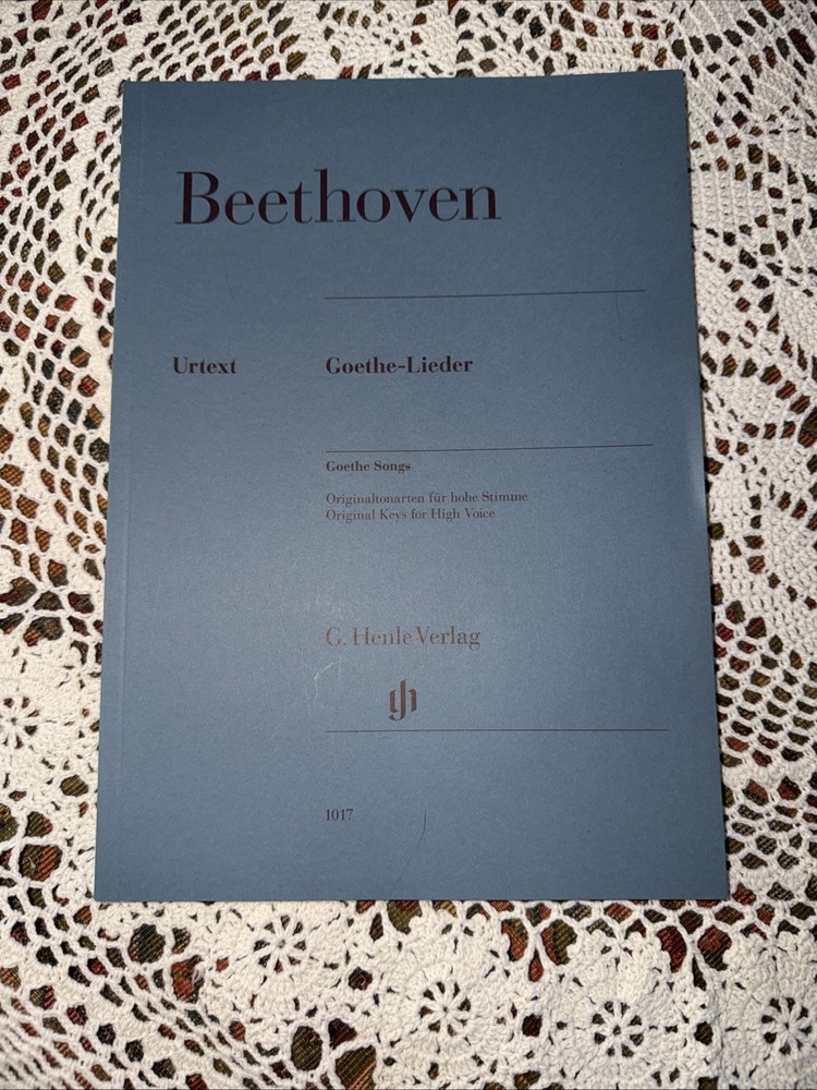 Beethoven Goethe Songs High Voice Piano Vocal Henle Urtext Sheet Music Book