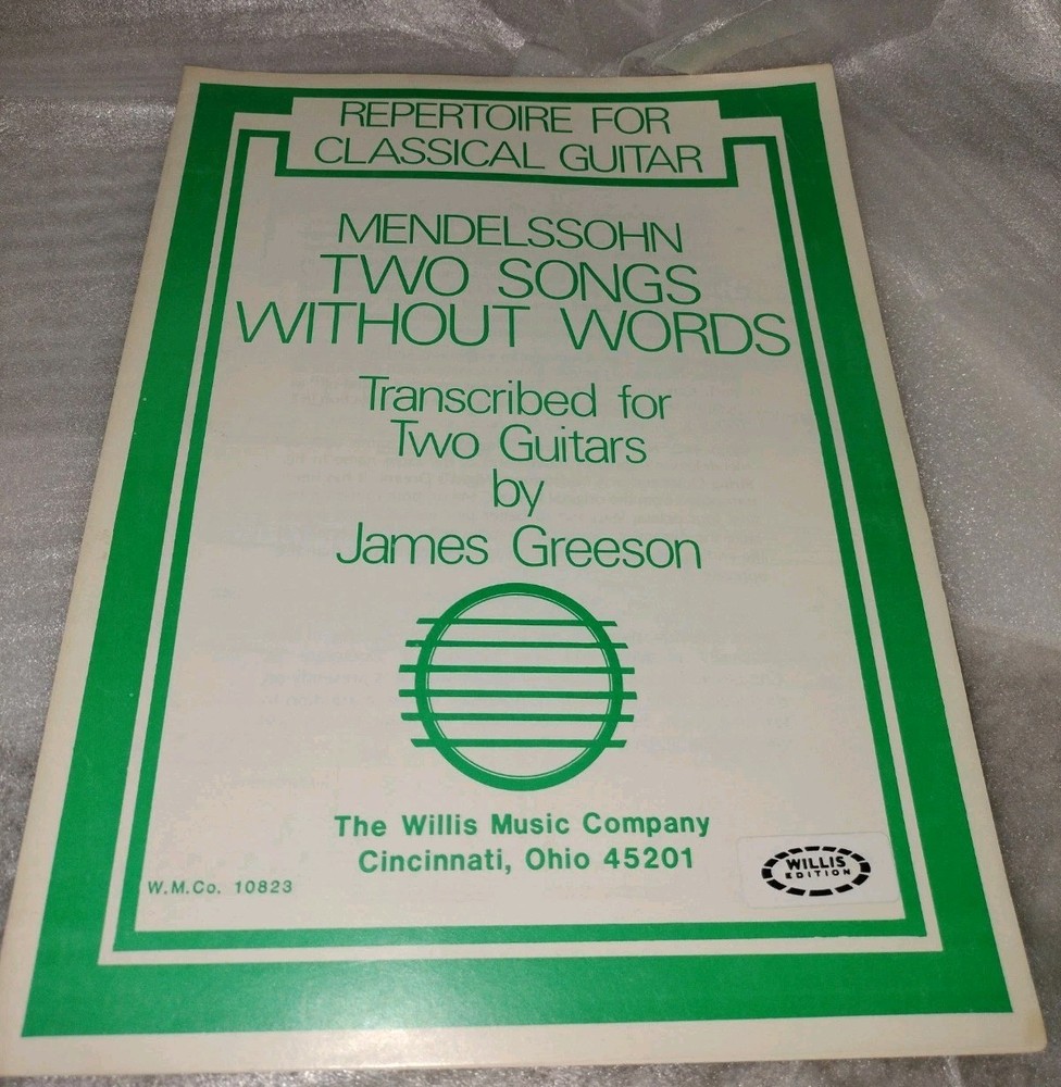 Mendelssohn Two Songs Without Words Transcribed For 2 Guitars