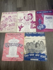 SHOW TUNES SHEET MUSIC LOT OF 5 BREAKFAST IN HOLLYWOOD GOOD CONDITION