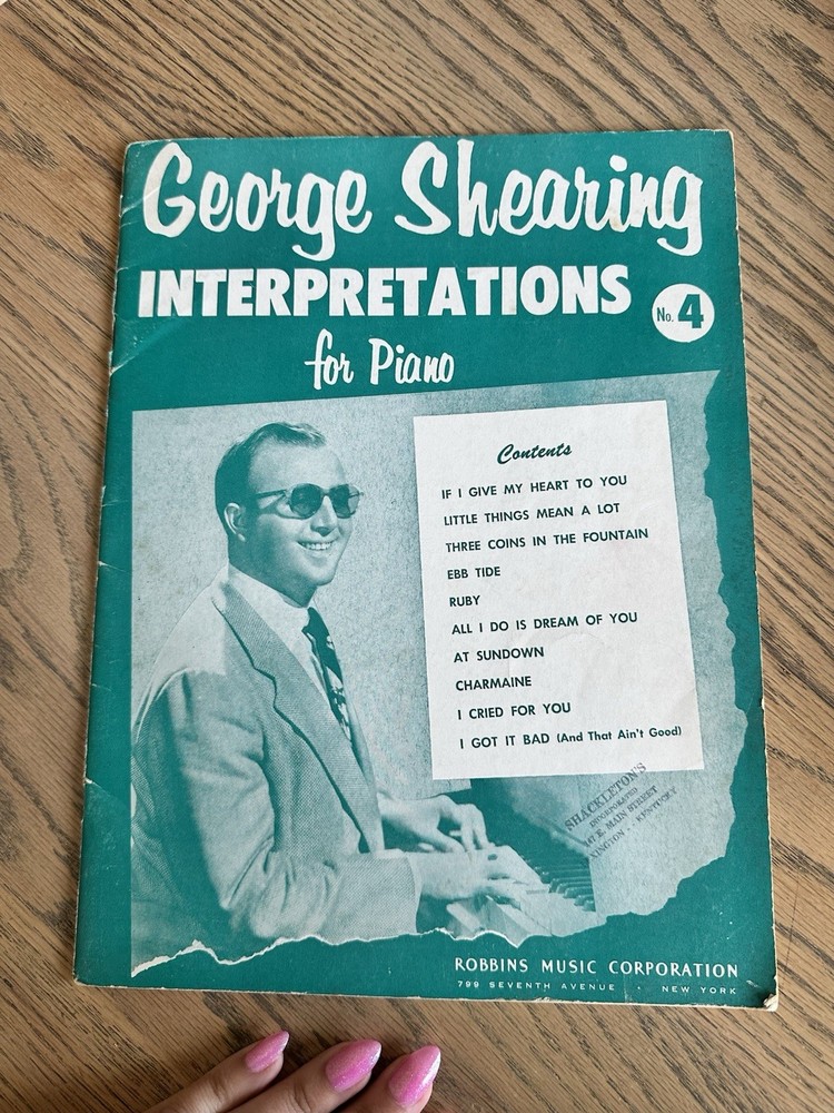 George Shearing Interpretations No. 4 Piano Sheet Music Easy Listening Robbins