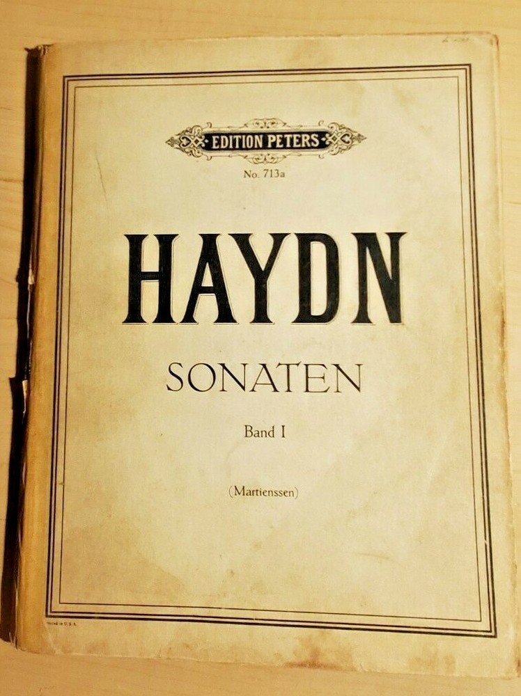 Haydn Sonaten Band 1 No. 713a Edition Peters – 1937 Piano music book