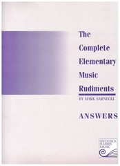 THE COMPLETE ELEMENTARY MUSIC RUDIMENTS SARNECKI ANSWERS BOOK FREDERICK HARRIS