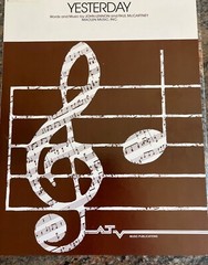 VTG 1965 Beatles YESTERDAY Lennon & McCartney Sheet Music Cherry Lane Music