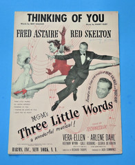 Vintage Sheet Music &lsquo;Thinking of you&rsquo; Fred Astaire Red Skelton Piano Vocal Uke