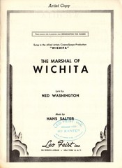 MOVIE SHEET MUSIC: Hans Salter The Marshall of WICHITA – Excellent