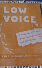 VTG 40s 50s Low Voice Singspiration Music Lot Church Gospel No 1, 2, 3, 5, 6