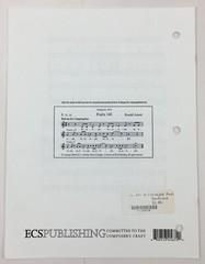 Psalm 148 Hallelujah Praise God In The Heavens SATB Chorus Organ Sheet Music ECS