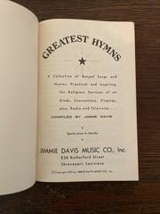 Greatest Hymns Compiled by Jimmie Davis – Vintage 1972 Hardcover Shaped Notes