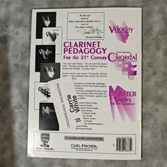 1998 Opperman Advanced Velocity Studies for Clarinet O5434 Sheet Music Book