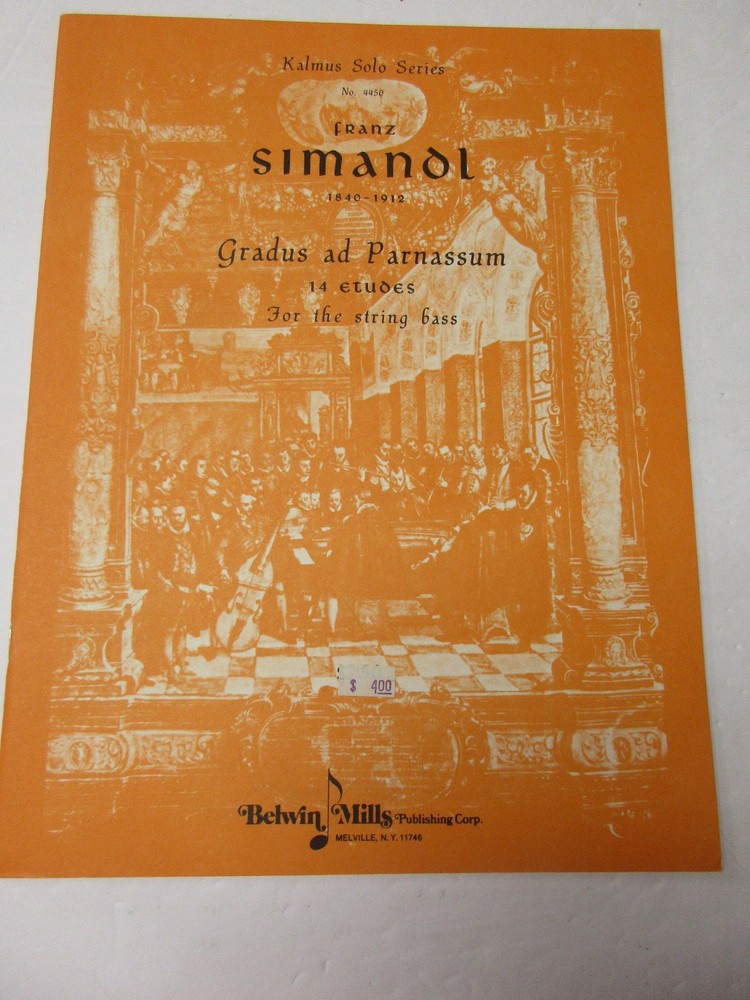 Franz Simandl Gradus ad Parnassum 14 Etudes for the String Bass Sheet Music