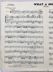 What A Night Waltz Sheet Music 1934 Trumpet Solo M. Witmark