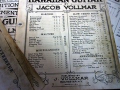 Vintage Sheet Music – Multiple Arrangements for Hawaiian Guitar by Jacob Vollmar