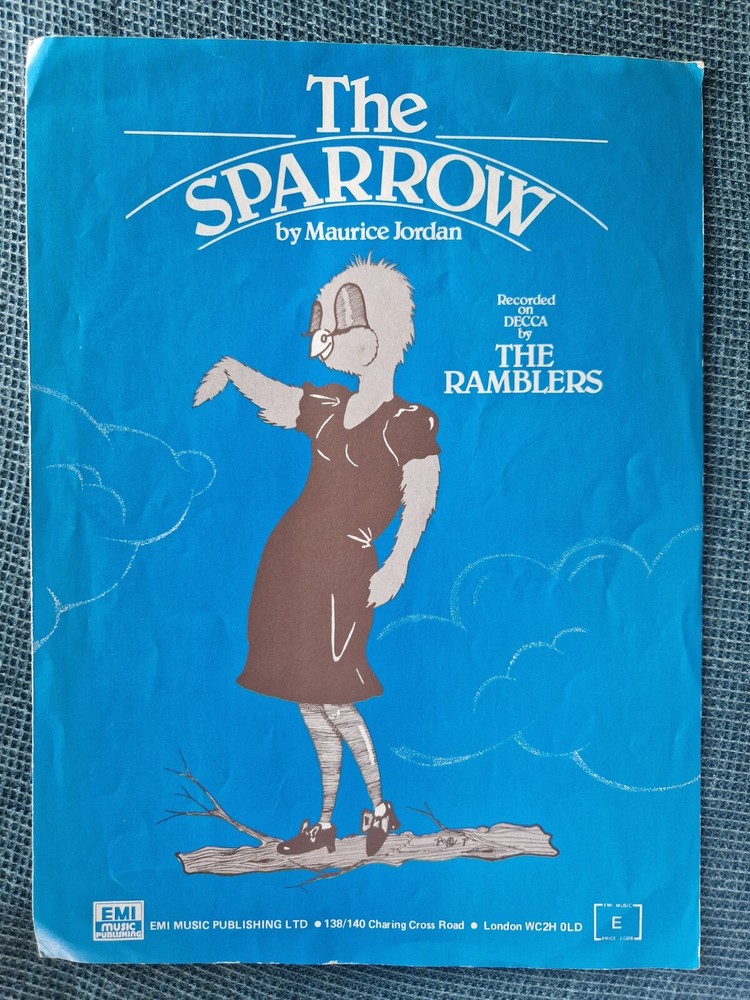 Vintage Sheet Music: The Sparrow by The Ramblers 1979