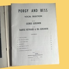 Porgy and Bess Vocal Selection Gershwin 1959 Film Sheet Music Sidney Poitier