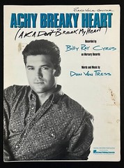 1991 Achy Breaky Heart Billy Ray Cyrus Piano Vocal Guitar Vintage Sheet Music