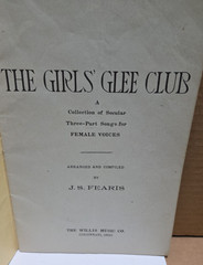 The Girls&rsquo; Glee Club Secular Songs Three Part For Female Voices Vtg Willis Music