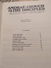Andre Crouch And The Disciples Lot Of 3 Music Books Sheet Music, Multiple Songs