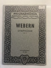 PHILHARMONIA Pocket Scores WEBERN Symphonie Op. 21 No. 368 Austria