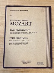 Kalmus Vocal Scores with Latin Text, W. A. Mozart, Requiem, Te Deum, Lot of 4