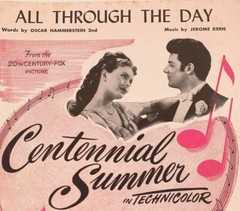 Sheet Music All Through the Day 20th Century Fox Centennial Summer 1946 PA-14