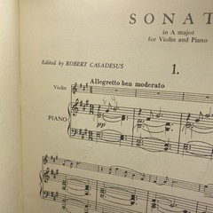 Vintage International Music Franck Sonata A Major Violin Piano Sheet Music USA