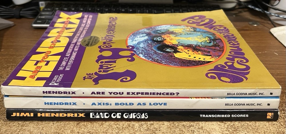 JIMI HENDRIX Lot of 3 SONG BOOKS Are You Experienced AXIS Gypsys SHEET MUSIC