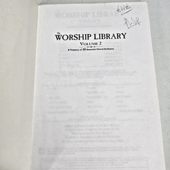 The Worship Library Volume 2 Choral Songbook SATB Word Music Christian 1998