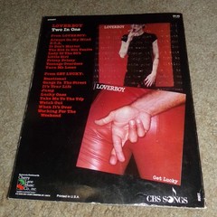 Loverboy Two In One Guitar Piano Music Book (Cherry Lane, 1982), Vintage, Rare