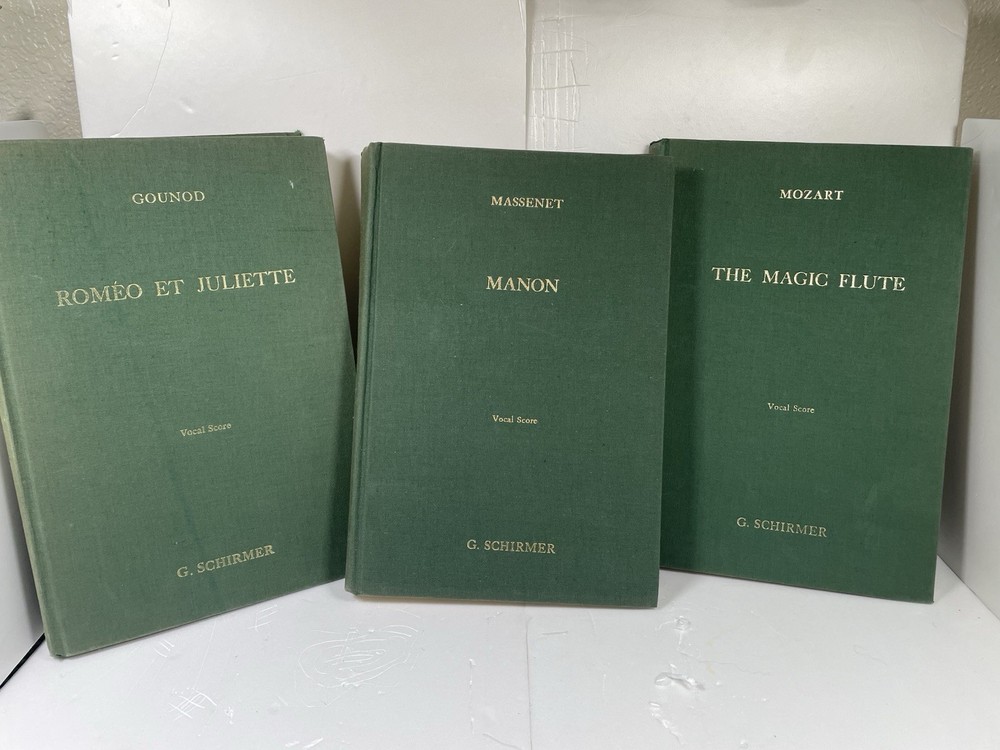 Collectible, Vintage Set of Three Vocal Score G. Schirmer Hardcover Books