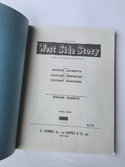 WEST SIDE STORY Vocal Score by Bernstein Sondheim Schirmer Chappell 1957 Ed 2310