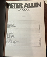 Peter Allen Songbook 1970s Robert Marks Piano Vocal Guitar Rare Hits