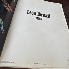 LEON RUSSELL – MUSIC Songbook (1971) Large Paperback