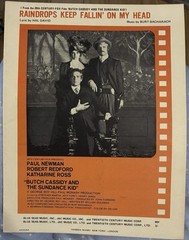Raindrops Keep Fallin&rsquo; On My Head – 1969 Piano Vocal Sheet Music – Movie Tie-In