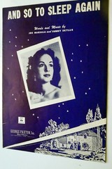 AND SO TO SLEEP AGAIN Sheet Music 1951 recorded by APRIL STEVENS #464
