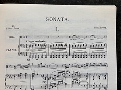 York Bowen Sonata No. 1 in C Minor for Viola and Piano Sheet Music Book