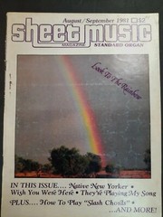 Sheet Music Magazine Aug/Sept 1981 Vol 5 6 Standard Piano Guitar Study VG