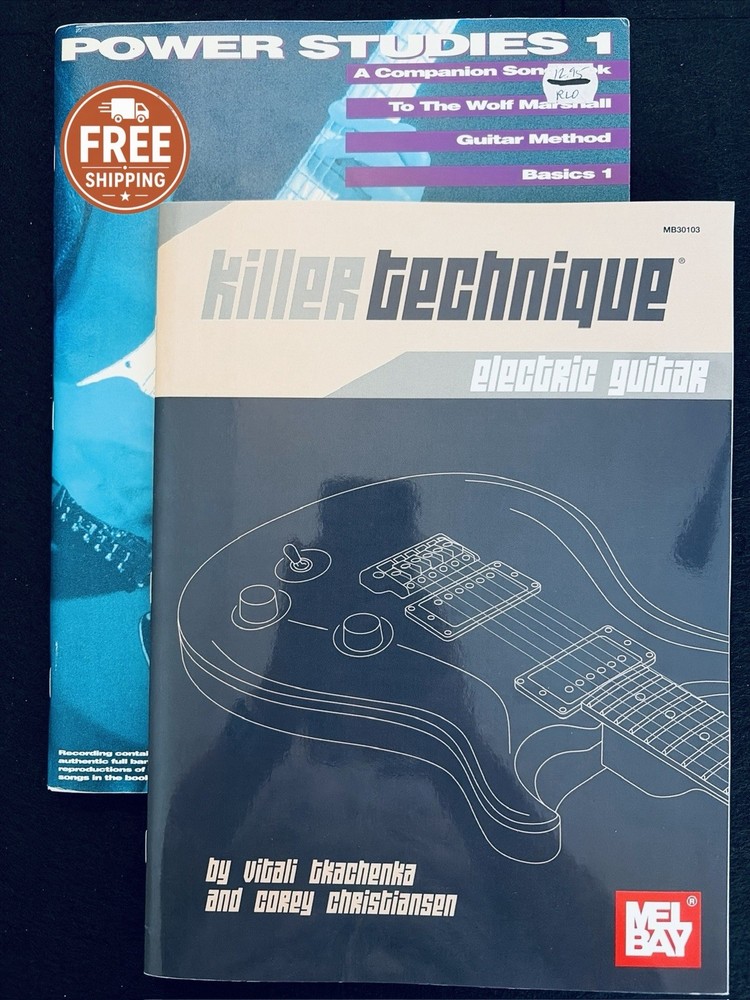 Electric Guitar Technique Book Lot – Killer Technique & Power Studies 1 Mel Bay