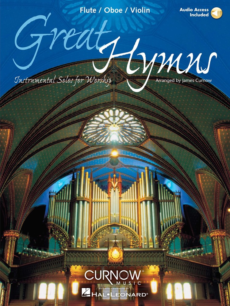 Great Hymns Flute Oboe Violin Solo Christian Sheet Music Play-Along Book & Audio