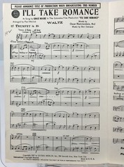 I&rsquo;ll Take Romance Trumpet Sheet Music By Oscar Hammerstein II Irving Berlin 1937