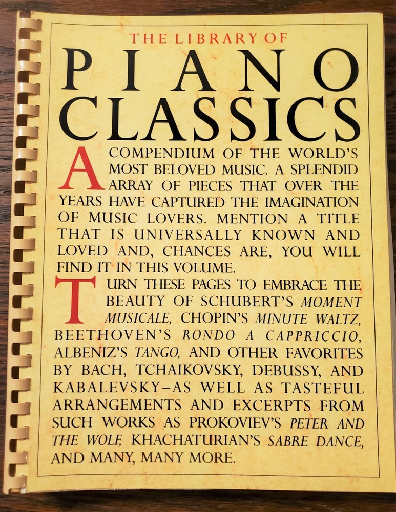 The Library of PIANO CLASSICS – ©1987 Amsco Publications