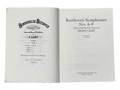 Beethoven Symphonies Nos 6-9 Transcribed for Piano Solo Songbook Franz Liszt