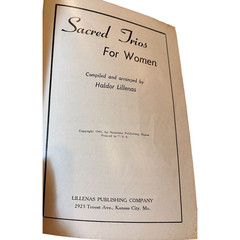 Sacred Trios for Women by Half or Lillenas 1941 Nazarene sheet music book