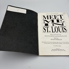 Vtg Meet Me In St. Louis Chorus Vocal Parts Tams Witmark Music Library Book